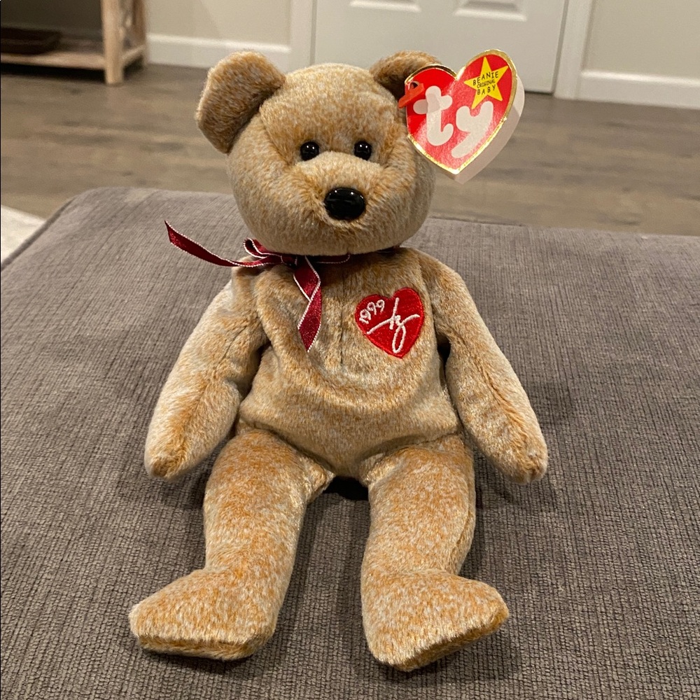 TY Beanie Baby - 1999 Signature Bear - NEW WITH TAGS!  vintage toys toy plush